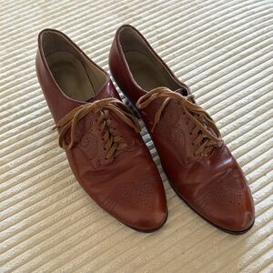 Memery - CLASSIC 1930S OXFORDS - COGNAC BROWN - JULIETTE
